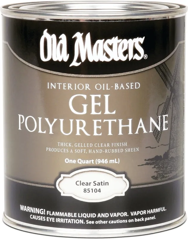 Old Masters 85104 Polyurethane, Satin, Liquid, Clear, 1 qt, Can :QUART: QUANTITY: 1