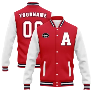 Personalized Solid Color Jackets, Custom Waterproof and Windproof Jackets, Stitching Letters Warm Jackets