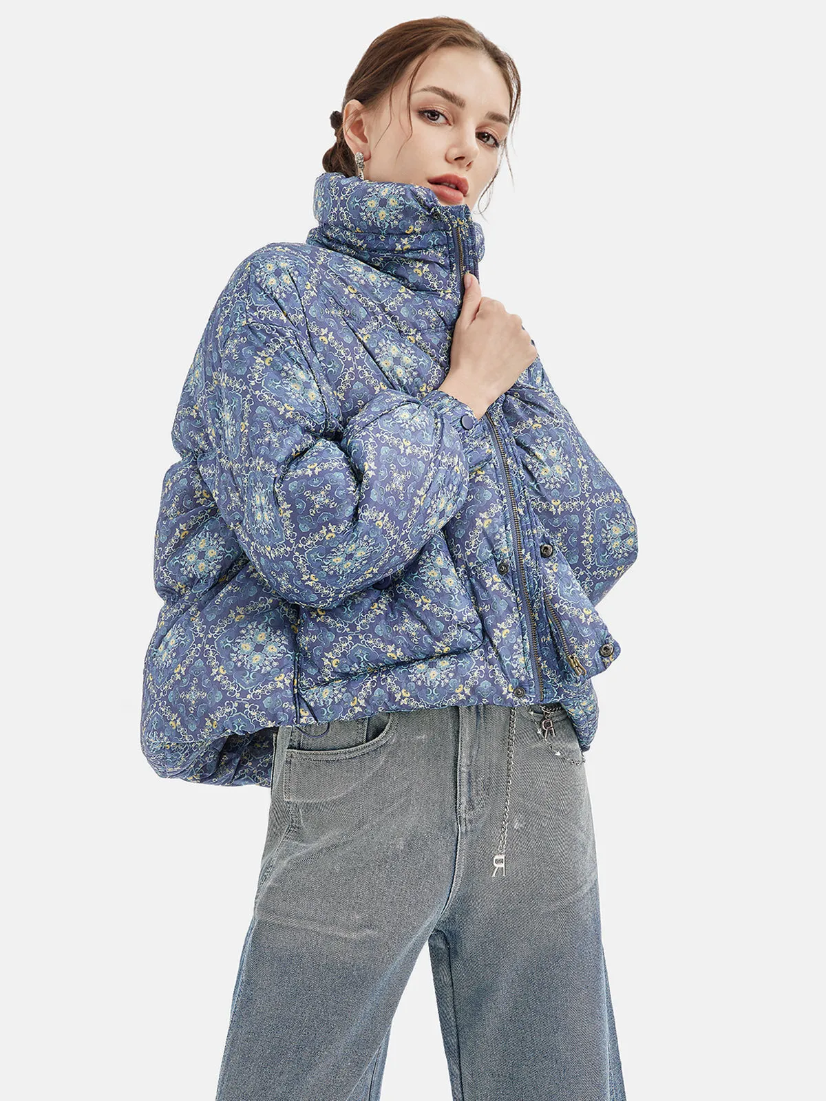 Printed Lightweight Down Jacket