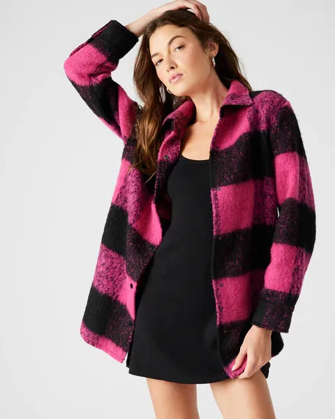 Steve Madden Eldridge Shirt Jacket - Hot Pink