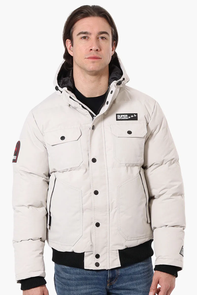 Super Triple Goose 4 Pocket Bomber Jacket - Stone