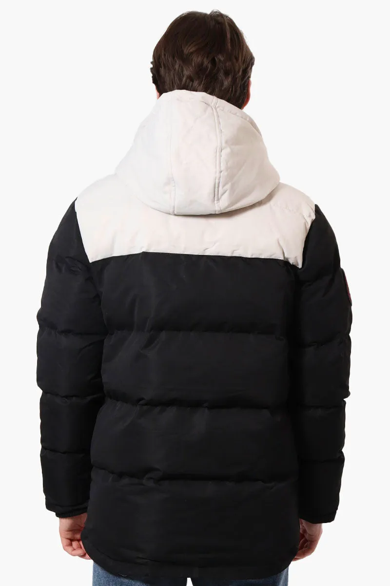 Super Triple Goose Colour Block Bubble Bomber Jacket - Stone