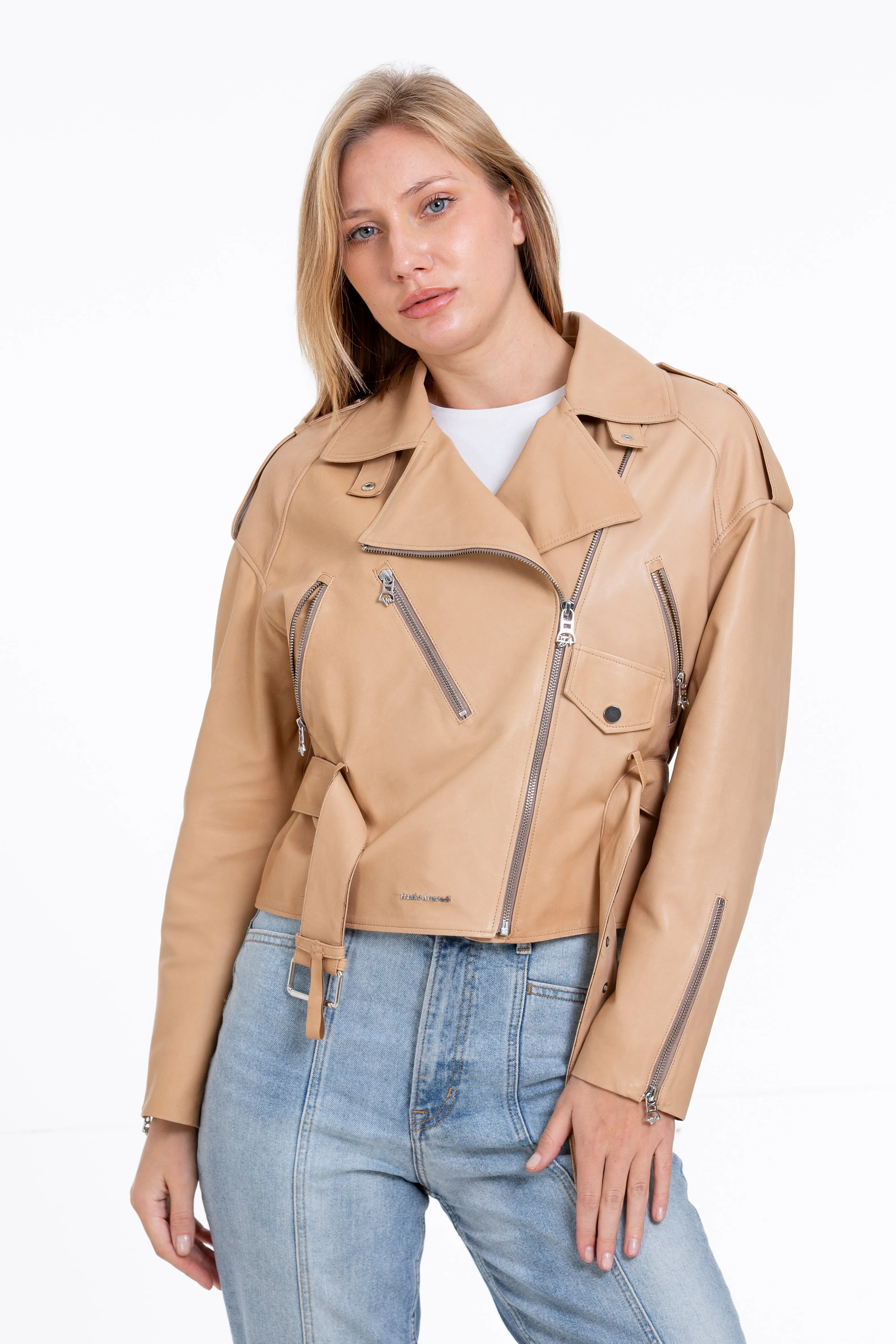 The Noord Leather Cookie Women Jacket