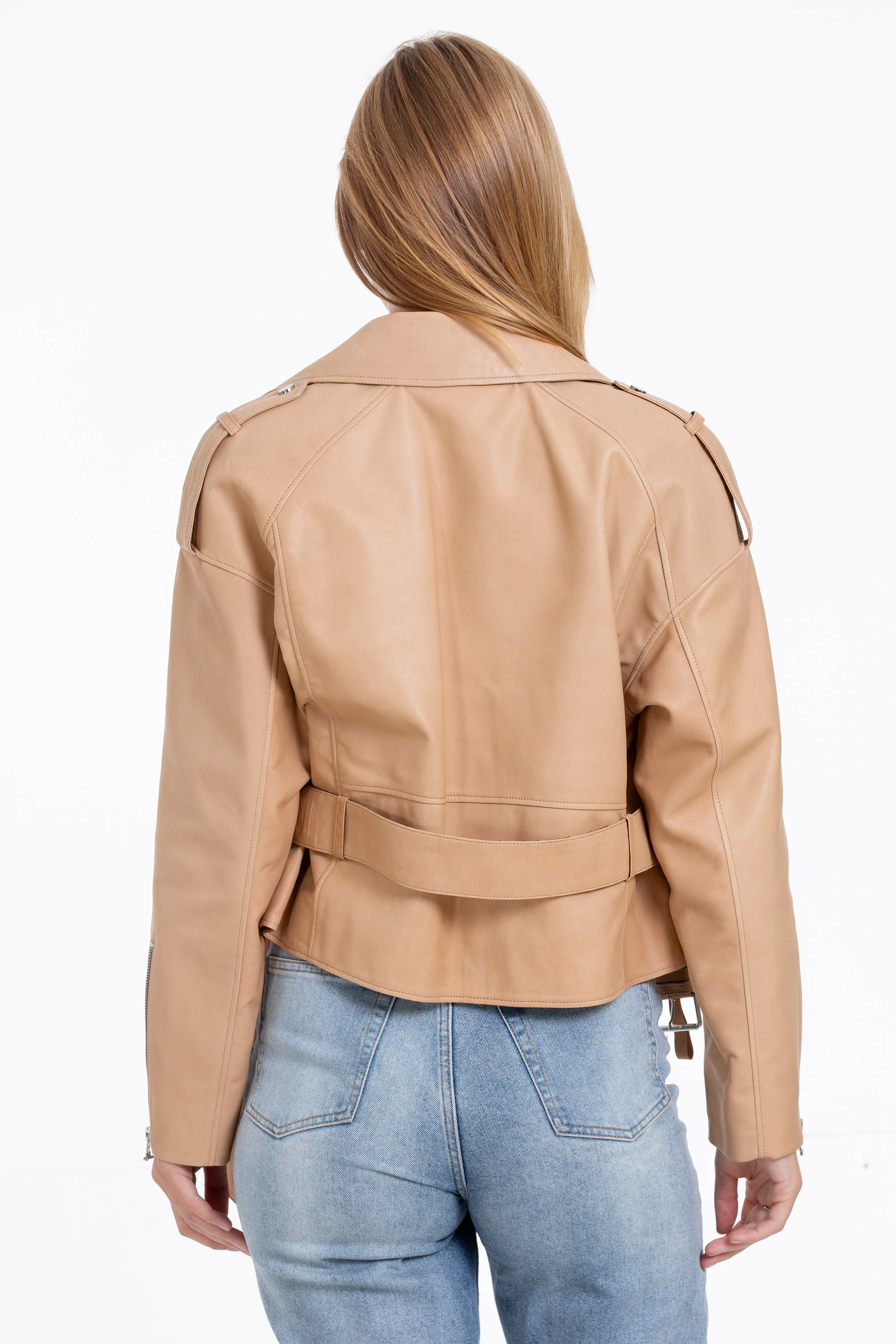 The Noord Leather Cookie Women Jacket