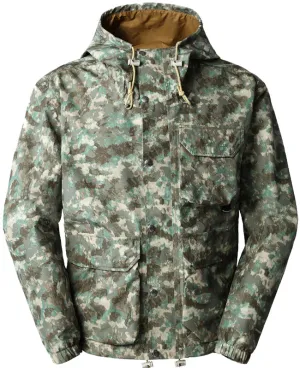 The North Face Mens M66 Utility Rain Jacket Military Olive Stippled Camo Print