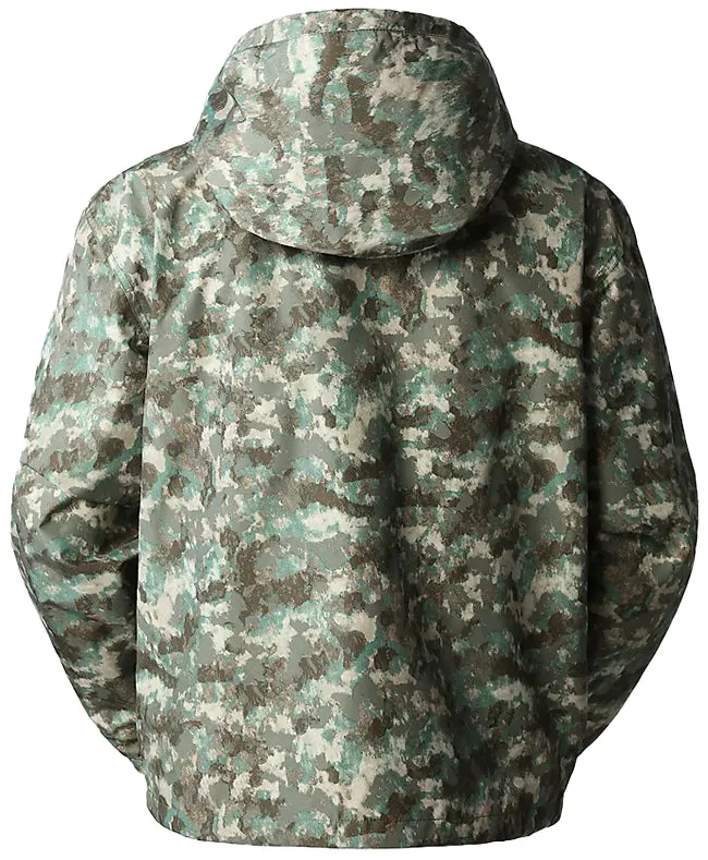 The North Face Mens M66 Utility Rain Jacket Military Olive Stippled Camo Print