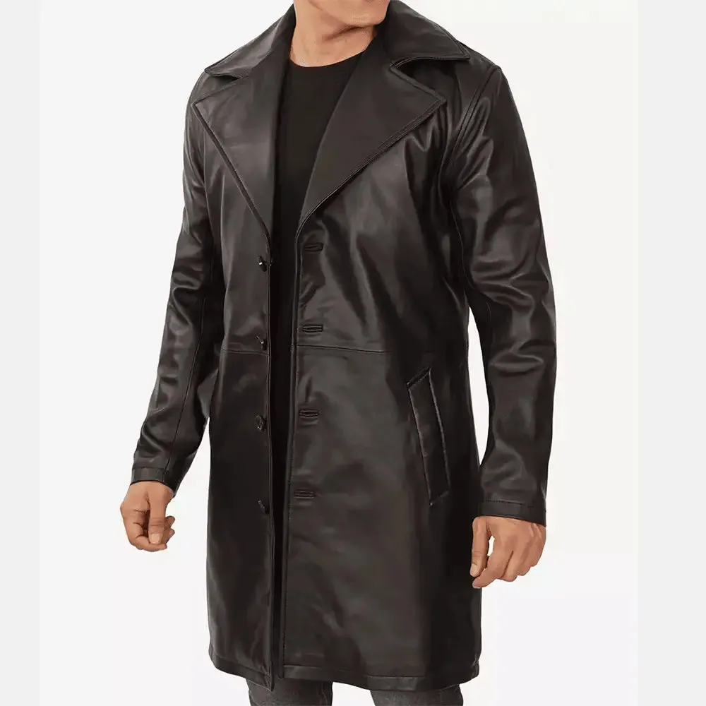 Trailblazer Premium Mens Leather Duster