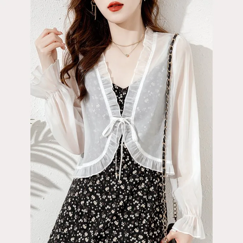 UV-Protective Chiffon Thin Sheer Jacket