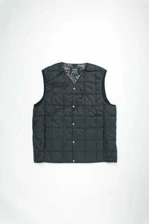 V-Neck Button Down Vest | Black