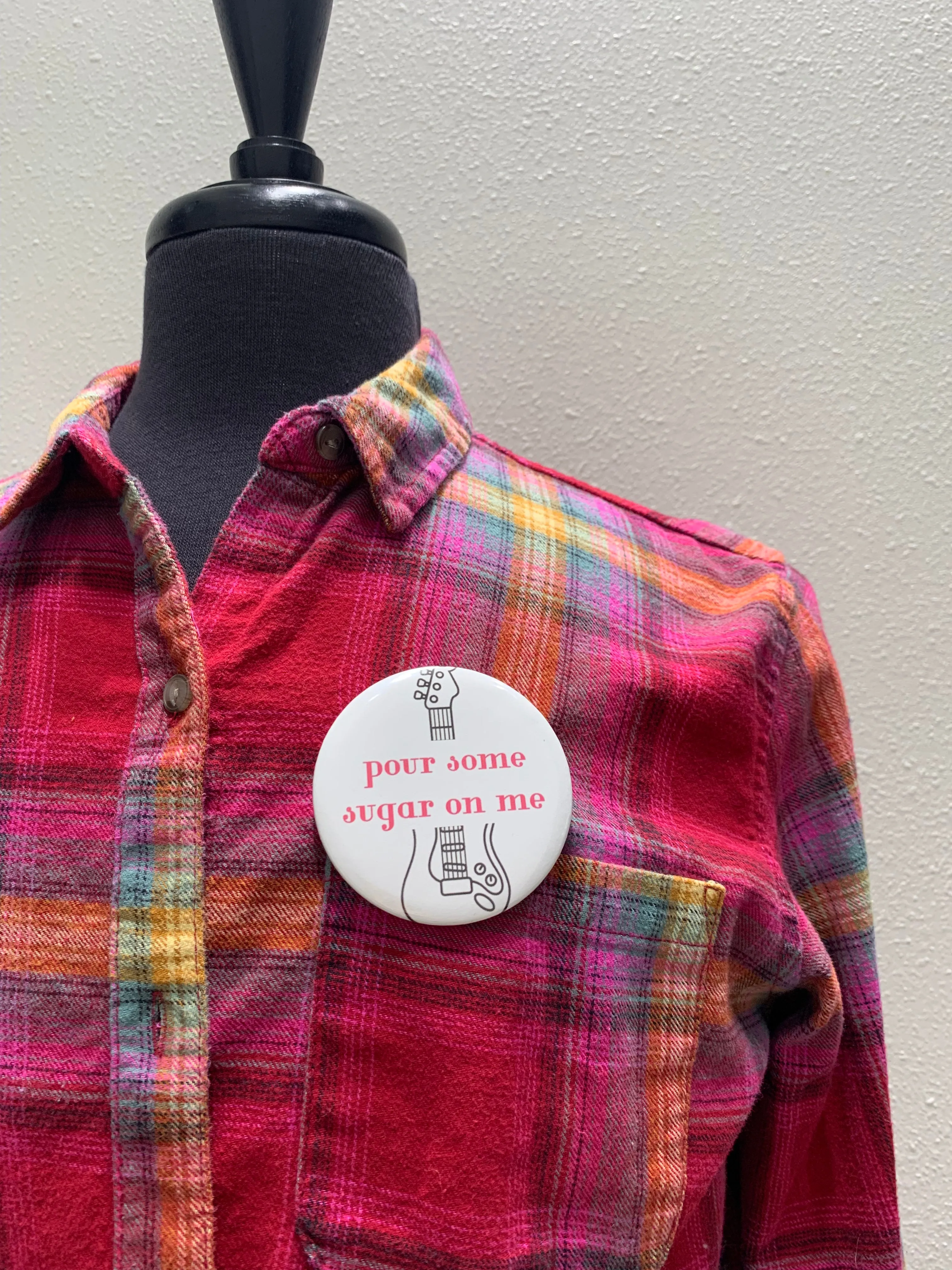 Vintage Repurposed Def Leppard Flannel