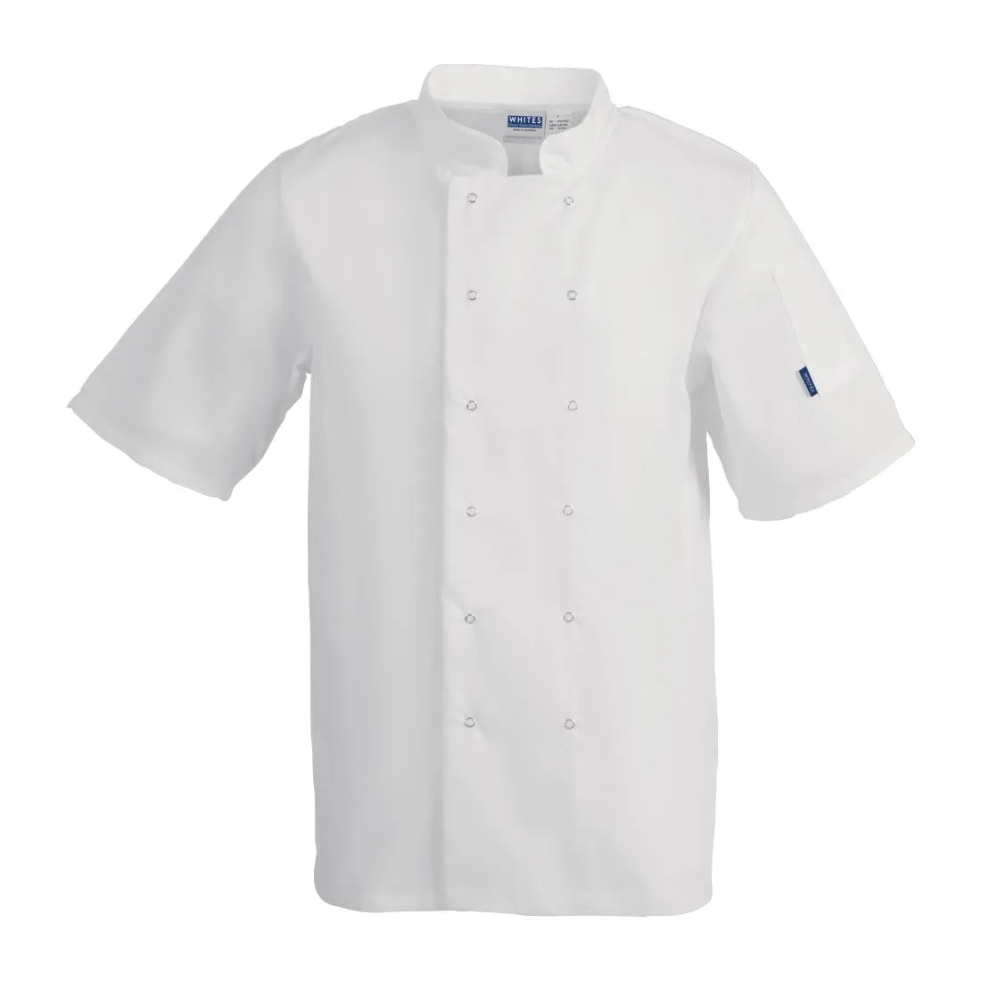 Whites Vegas Unisex Chefs Jacket Short Sleeve White S