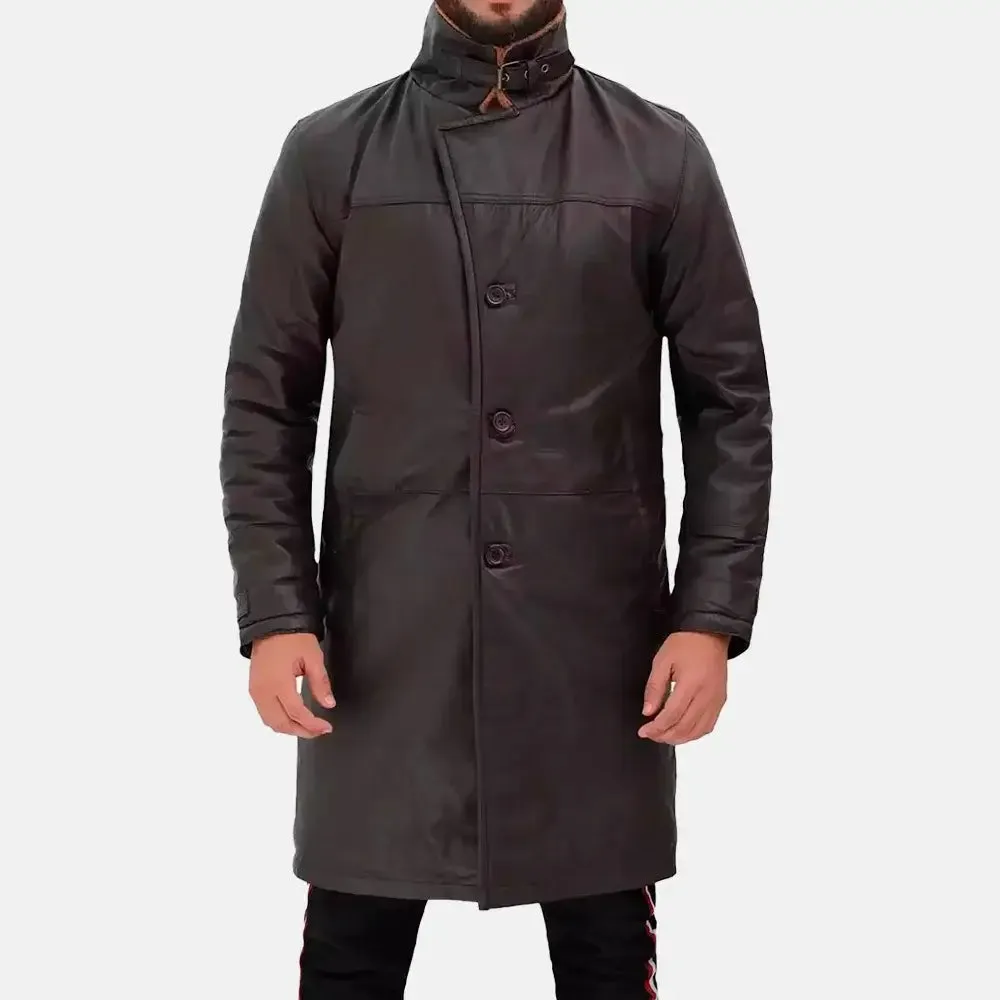 Wildwest Shearling Mens Leather Duster Coat