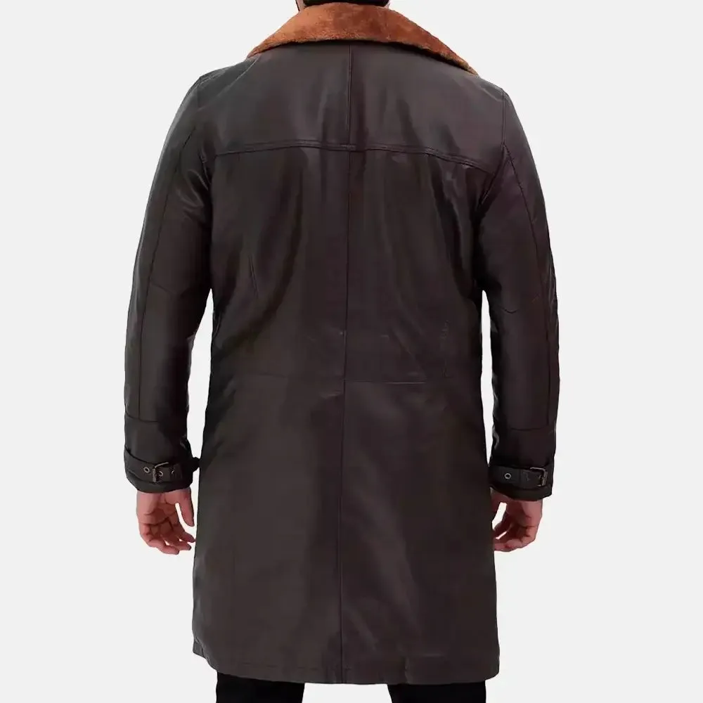 Wildwest Shearling Mens Leather Duster Coat