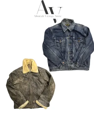 WRANGLER,LEVIS ,tommy and more brands denim& leather jackets